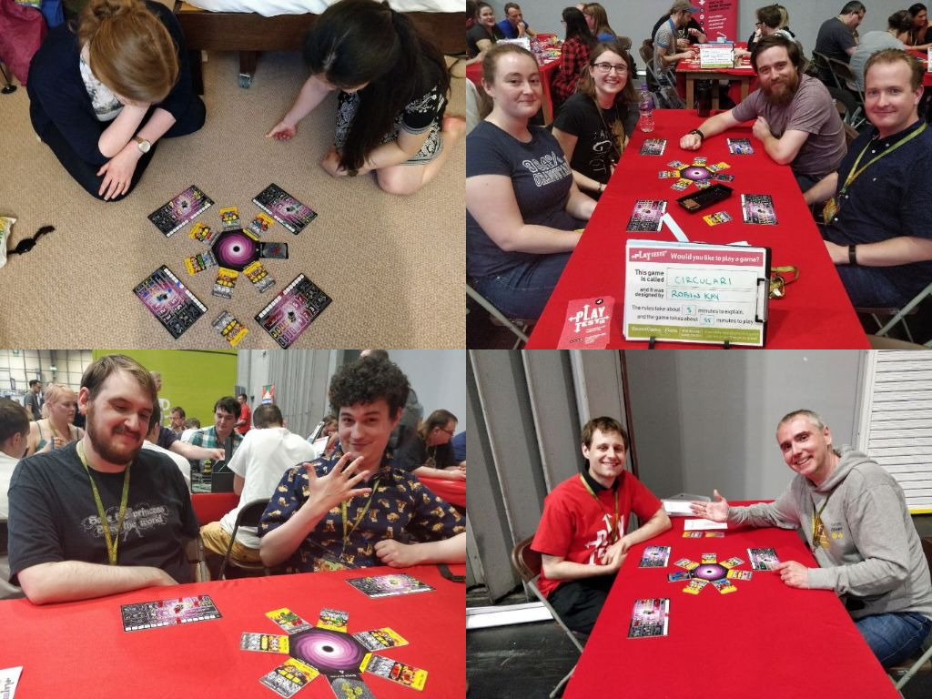 Four games of Circulari played at the UK Games Expo 2019